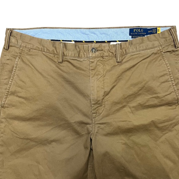 Polo Ralph Lauren Chino Pants Men 38x30 Tan Stretch Straight Fit Twill pony logo - Picture 4 of 9